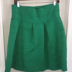 Green Textured Skirt
